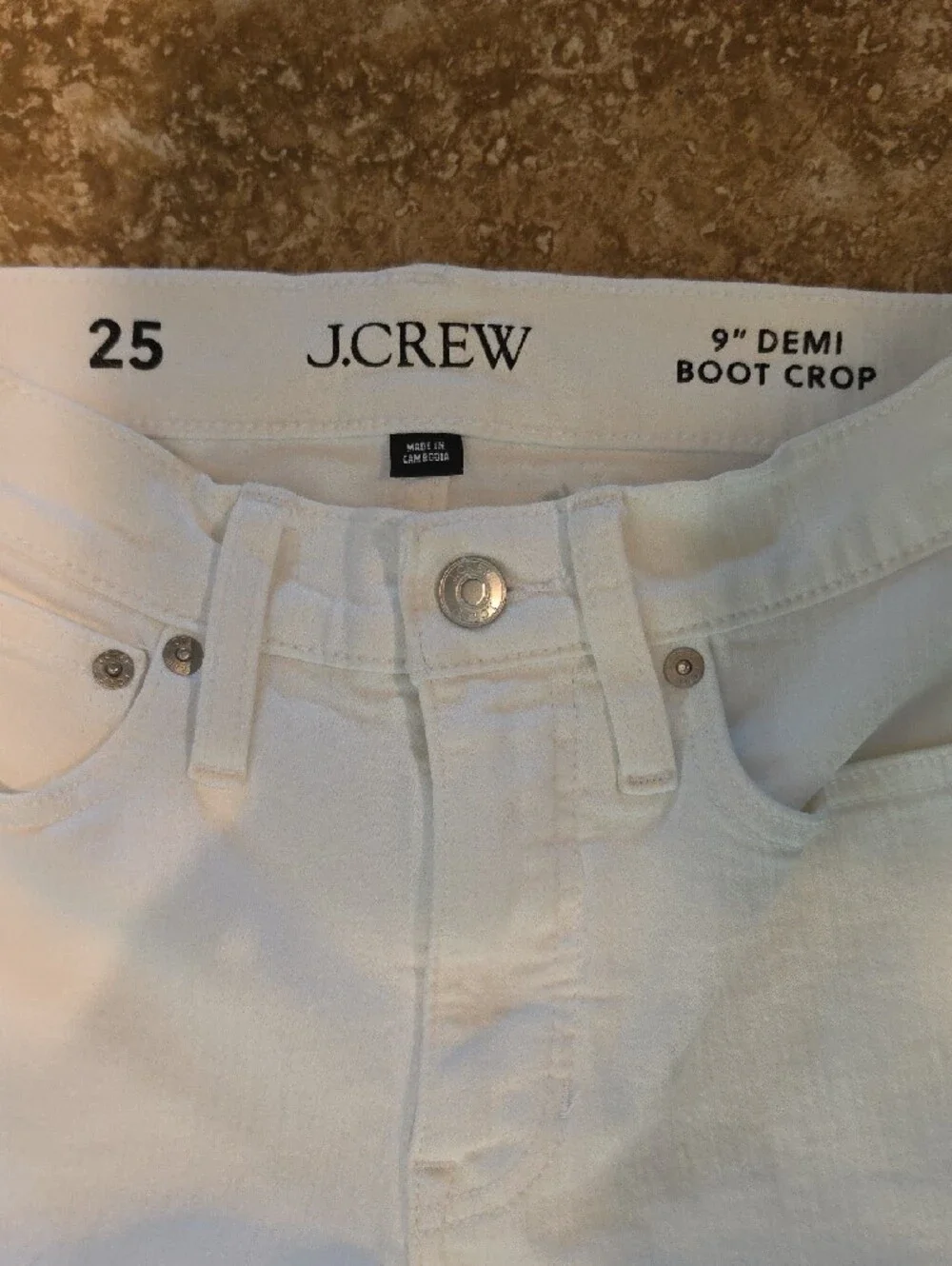 J. Crew White Boot Crop 9
